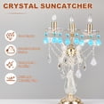 thumbnail image 2 of Uxcell 10PCS 38mm Crystal Suncatcher 1 Leaves Prism Chandelier Pendants for Home Garden DIY Decoration [Sapphire Blue], 2 of 6