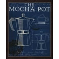 thumbnail image 2 of Fabiano, Marco 26x32 White Modern Wood Framed Museum Art Print Titled - Coffee Blueprint II Indigo, 2 of 4