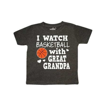 

Inktastic I Watch Basketball with Great Grandpa Gift Toddler Boy Girl T-Shirt
