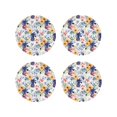 thumbnail image 1 of Easygdp Lilies Flowers or Leather Coasters Set of 4 Coaster, Non-Slip, Heat Resistant for Home, Office, Kitchen (Round,Square,Octagon,Hexagon)-Round Shape, 1 of 6
