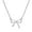 A-SILVER, variant on 925 Sterling Silver Bow Necklace Choker for Women Mother Wife Bow Ribbon Pendant Necklace Chain Minimalist