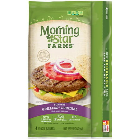 MorningStar Farms Grillers Original Veggie Burgers, 4 count, 9 oz ...