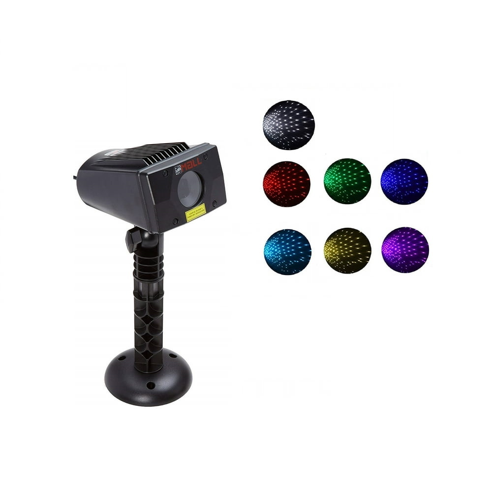 LEDMALL Full Spectrum Motion Star Effects 7 color WHITE Laser Christmas