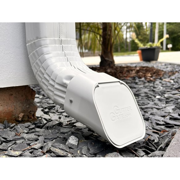 Tope para bajantes GutterGate para bajantes tipo A de 3x4" en color blanco