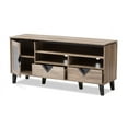 thumbnail image 3 of Baxton Studio Cardiff Modern and Contemporary Light Brown Wood 55-Inch TV Stand, 3 of 7