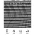thumbnail image 5 of Farmhouse Black White Striped Wrap Around Bed Skirts for California King Bed 16" Drop,Bed Skirt with Adjustable Elastic Belt Dust Ruffle Bed Valance for Bedroom Hotel Modern Stripes Bed Frame Cover, 5 of 7