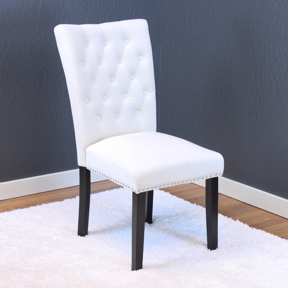 Markelo White Velvet Dining Chairs (Set of 2)
