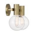 thumbnail image 5 of Warm Brass Two Light Bathroom Vanity from the Wright Collection, 5 of 5
