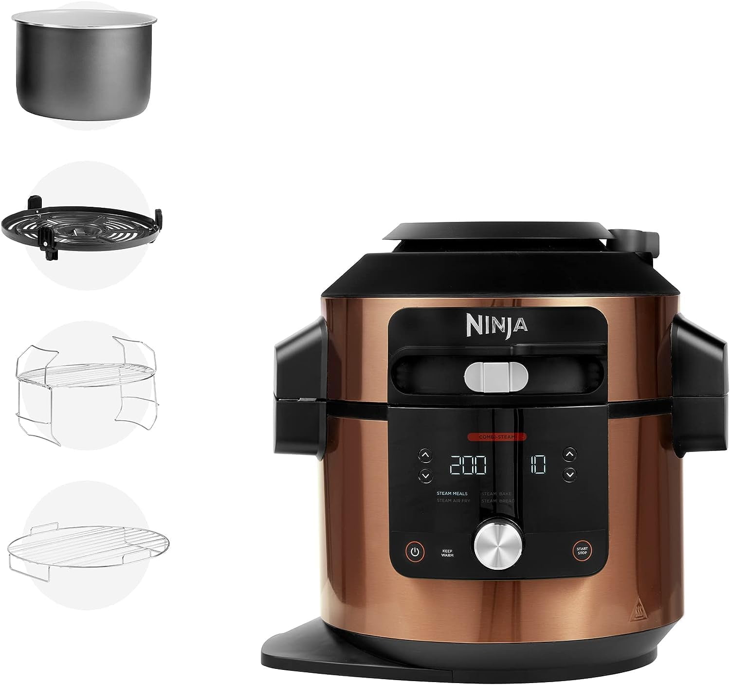 Ninja Foodi OL701 1760W 8qt 14-in-1 Pressure Cooker Steam Fryer - Stainless  Steel/Black for sale online
