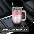 thumbnail image 7 of 40oz Hello Kawaii Cat Cute Stainless Steel Tumbler with Lid and Straw,Spill Proof Travel Cup Double Wall Vacuum Insulated Coffee Mug with Handle Pink, 7 of 7