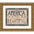 thumbnail image 1 of Shamp, Cindy 14x12 Gold Ornate Wood Framed with Double Matting Museum Art Print Titled - America the Beautiful, 1 of 4