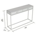thumbnail image 3 of Bebelelo 48"L Console Table, 2 Drawers & Black Metal Base, Brown Reclaimed Wood, 3 of 5