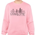 thumbnail image 2 of Skyline Charlotte North Carolina Sweatshirt Unisex X-Large Pink, 2 of 5