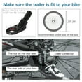 thumbnail image 4 of Aosom Dog Bike Trailer 2-In-1 Pet Stroller Cart Bicycle Wagon Cargo Carrier Attachment for Travel with 360 Swivel Wheel Reflectors Parking Brake Straps Cup Holder Blue, 4 of 9
