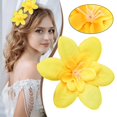 thumbnail image 2 of Artificial Flower - Loetky Fake Orchid Fabric Flower Head, Artificial Realistic Bloom For Crafts Home Wedding Boutonniere Party Photography Decoration, 1Pc, 2 of 4