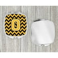 thumbnail image 4 of Letter O Chevron Black and Gold Compact Mirror, 4 of 4