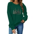 thumbnail image 3 of Christmas Tree Sweatshirts Women Pine Tree Print Shirts Nature Lover Gift Casual Tee Long Sleeve Xmas Pullover, 3 of 7