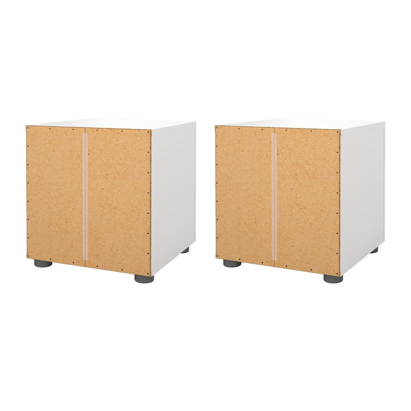 Tvilum Loft 2 Drawer White Nightstand - Set of 2