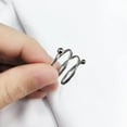 thumbnail image 5 of Spring Swirl Spiral Flexible Ring Stainless Steel Beaded Ball Fashion Simple Twist Layered Stacking Rings Personalized Middle Thumb Finger Band Comfort Fit Jewelry Gift for Women Men Bff Size 8, 5 of 5