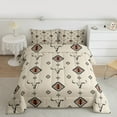 thumbnail image 3 of Manfei Western Bohemian Aztec Bedding Comforter Set for Female, Vintage Sheep Skeleton Twin Comforter Sets, Beige Hippie Triangle Reversible Bedding Set, Microfiber Bedroom Decor, 2-Piece, 3 of 9