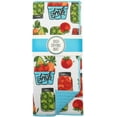 thumbnail image 3 of Serafina Home Kitchen Dish Drying Mat And Towel Set - Filled Canning Jars with Fresh Fruits and Vegetables-Reversible Side is Solid Vibrant Pastel Blue, 3 of 4