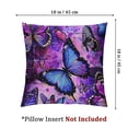 thumbnail image 4 of BANET Throw Pillow Covers, Starry Sky Galaxy Pillow Covers, Blue Purple Cushion Covers for Couch, Butterflies Decorative Square Pillow Cases, Set of 2 24x24in, 4 of 7