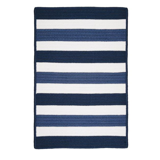 Colonial Mills PO59R060X060S 5 ft. Portico Striped Square Rug, Nautical