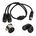 thumbnail image 3 of DIN 4PIN To 2DIN 4PIN Adapter Cable, High Efficiency 1.6ft Tight Junction 4 Pin Mini DIN Y Splitter Cable  For Sound Equipment, 3 of 8