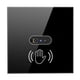 thumbnail image 1 of Interruptor de luz inteligente de pared de 100-240 V Interruptor inalámbrico de inducción de onda infrarroja (negro), 1 of 7
