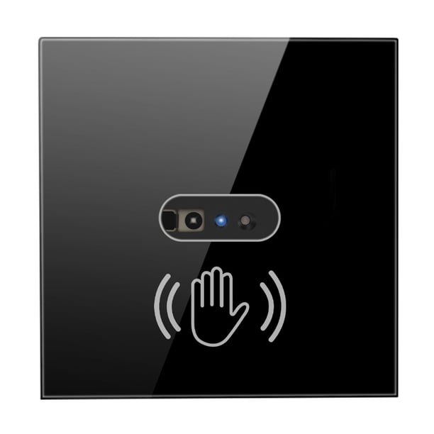 Interruptor de luz inteligente de pared de 100-240 V Interruptor inalámbrico de inducción de onda infrarroja (negro)