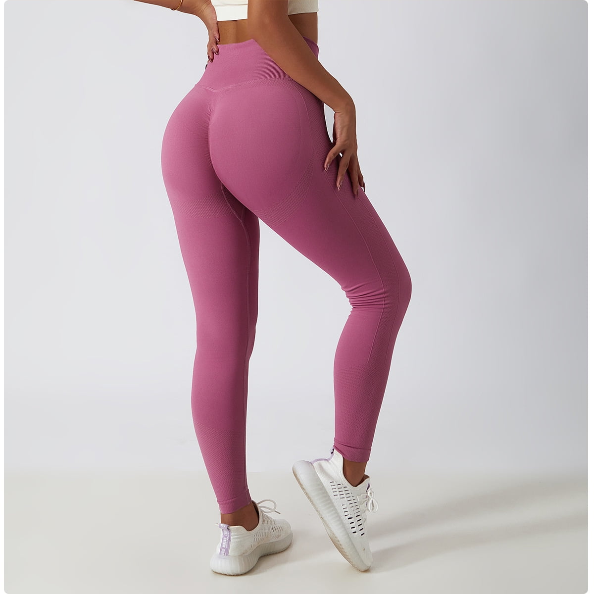 La Isla Women Fashion High Waist Tight Active Soft Gym Fitness Yoga Pants  With Pockets Slim Sport Workout Jogger Leggings