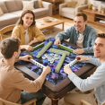 thumbnail image 7 of Boho Mahjong Mat for Table, 31.5*31.5in Anti Slip American Mahjong Table Cloth, Noise Reduction, Neoprene Mah jongg Mat with Carrying Bag & 3 Dices, Mahjong Accessories Gift for Board Tile Games Mats, 7 of 7