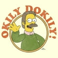 thumbnail image 2 of Men's The Simpsons Ned Flanders Okily Dokily Neighbor Graphic Tee Beige Large, 2 of 4