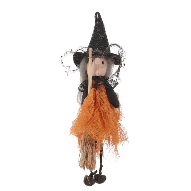 Adorno de muñeca de bruja de Halloween, colgante de bruja colgante para fiesta de Halloween, decoración de muñeca de bruja