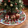 thumbnail image 2 of Christmas Tree Skirt 48 Inches Red Xmas Soft Cover Mat Decor Retro Xmas Tree Skirt for New Year Holiday Ornaments Indoor Outdoor Decorations (Buffalo Plaid), 2 of 6