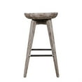thumbnail image 3 of Boraam Bali 29" Backless Swivel Wood Bar Stool, Barnwood Wire-Brush Finish, 3 of 6