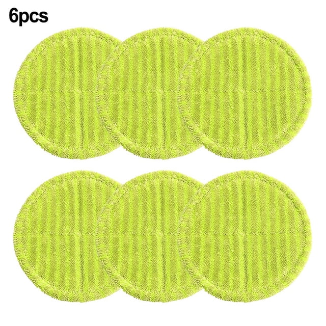 Chiffon de Vadrouille Vert Rond Enveloppant 16 cm Chiffon de Rechange pour Vadrouille Électrique 6 Pcs