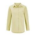 thumbnail image 6 of Aloohaidyvio Button Down Shirts for Women,Women's Fall Button Down Shirts Classic-Fit Cotton Dress Shirt Long Sleeve Oversized Boyfriend Solid Tunic Tops, 6 of 6