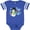 Football Blue and White, variant on Just Chillin' This Christmas Fun Snowman in Top Hat Boys or Girls Baby Bodysuit