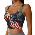 thumbnail image 2 of Daiia North American Bald Eagle1 Printed Women's Sports Bra, Breathable Activewear Bra with U-Back Design and Removable Pads, Comfortable and Supportive for Yoga, Workout-Small, 2 of 8
