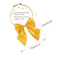 thumbnail image 3 of Pajarita con cuello halter y lazo pre-atada de color sólido ajustable para mujer, accesorio de vestuario Amarillo Talla única, 3 of 5