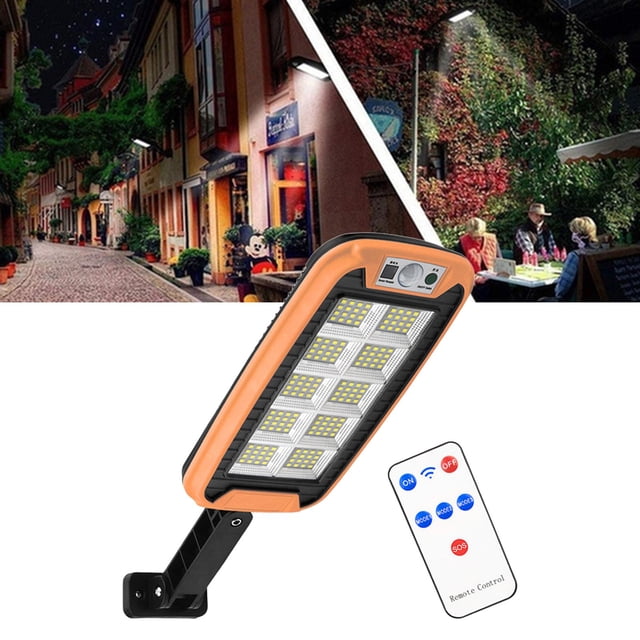 Luces de sensor de movimiento solar perfecl impermeable luces de valla de pared 160LED Naranja 10Grid