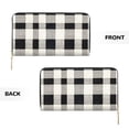 thumbnail image 4 of Leather Wallet 8 X 4.3 In Comfortable Light Waterproof And Durable Zipper Design Easy To Carry White Buffalo Plaid Check Tartan Scotland_1, 4 of 8