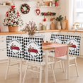 thumbnail image 2 of Christmas at The Farm Chair Covers Set of 6 Xmas Truck Cow White Black Plaid Country Chair Back Covers Stretch Removable Washable Slipcovers Protector for Dining Room Kitchen Party Decor, 2 of 5