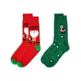 thumbnail image 7 of MeMoi 2 Pair Men's Rayon Blend Christmas Holiday Novelty Crew Socks - Mens - Male, 10-13, Gray, 7 of 7