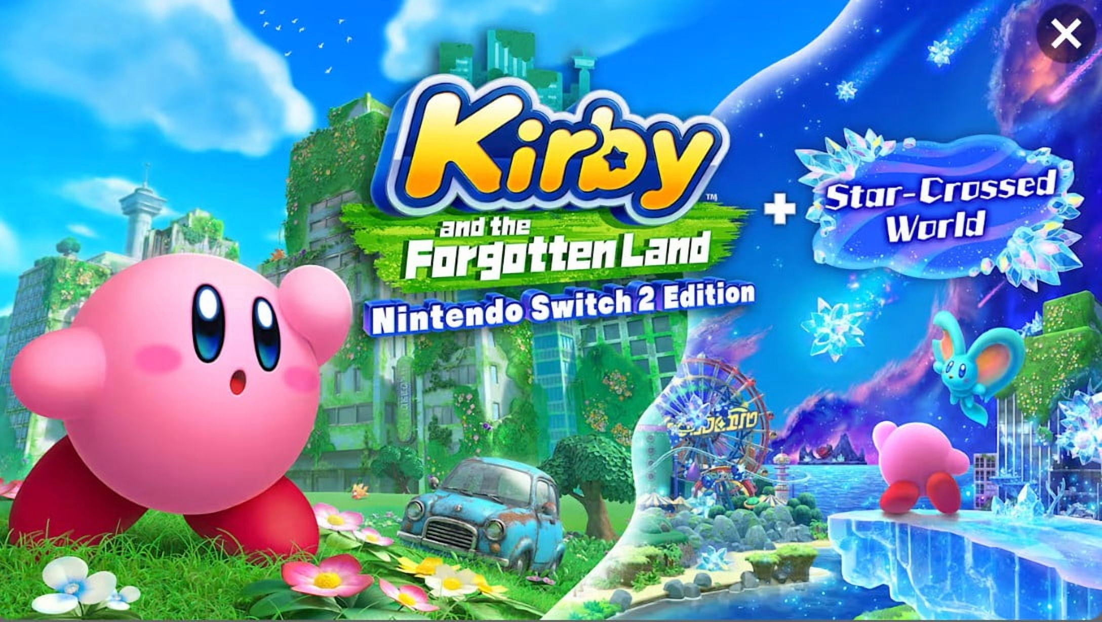 Nintendo Switch 2 Console, 256GB, 7.9 Inch 1080p HDR Screen, Joy-Con 2 Controllers, 4K TV Output + Samsung Memory Card 256GB + Kirby and the Forgotten Land –  Switch 2 Edition and Star-Crossed World