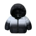 thumbnail image 2 of SGMVNU Winter Coats for Boys and Girls Gradient Color Zipper Puffer Jacket Cute Down Coats Packable Outerwear with Pockets for Kids(Size 2-3 Years, Black), 2 of 6