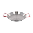 thumbnail image 2 of Pan Stainless Steel Paella Bowl Skillet Serving Plate Pot Wok Snack Tray, 2 of 7