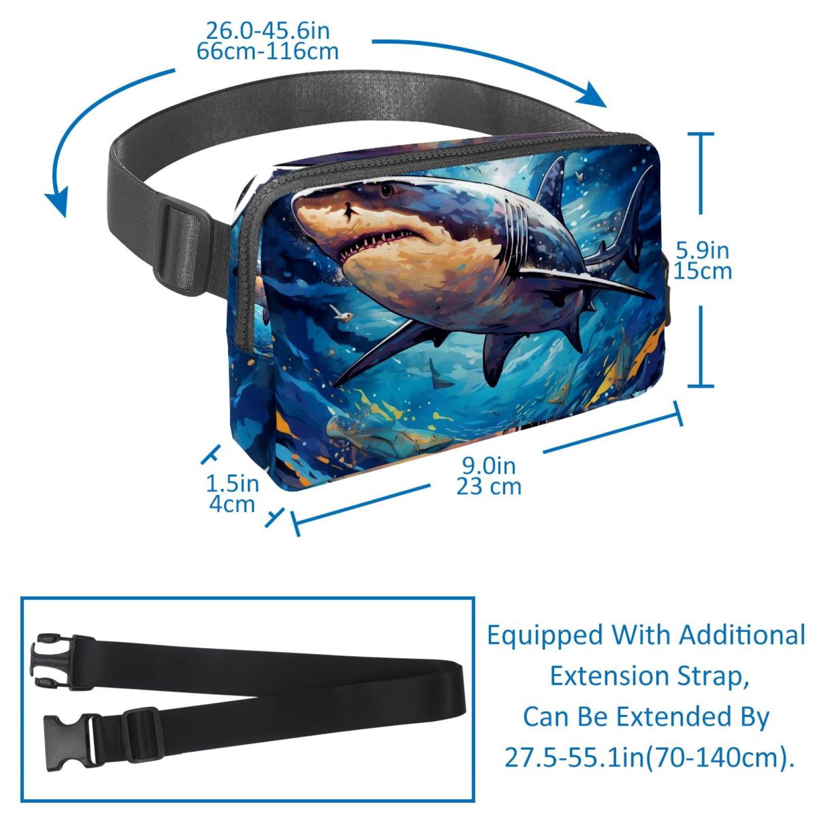 Star Shark Running Belt Waist Bag Fanny Packs, Lightweight Adjustable with Extension Strap, Unisex