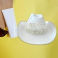thumbnail image 2 of simhoa Chapeaux de Cowboy Garçon Costume Femmes Chapeau de Cowboy pour Mariée Mariage Mariée Non, 2 of 8